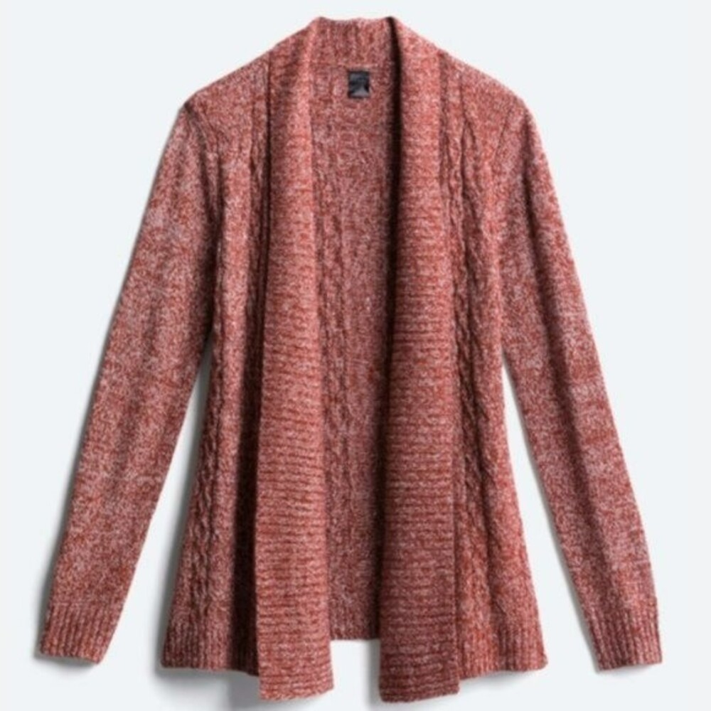 MADISON LILLY X-Small NWT Serra Cable Knit Cardigan Stitch Fix Sweater Henna